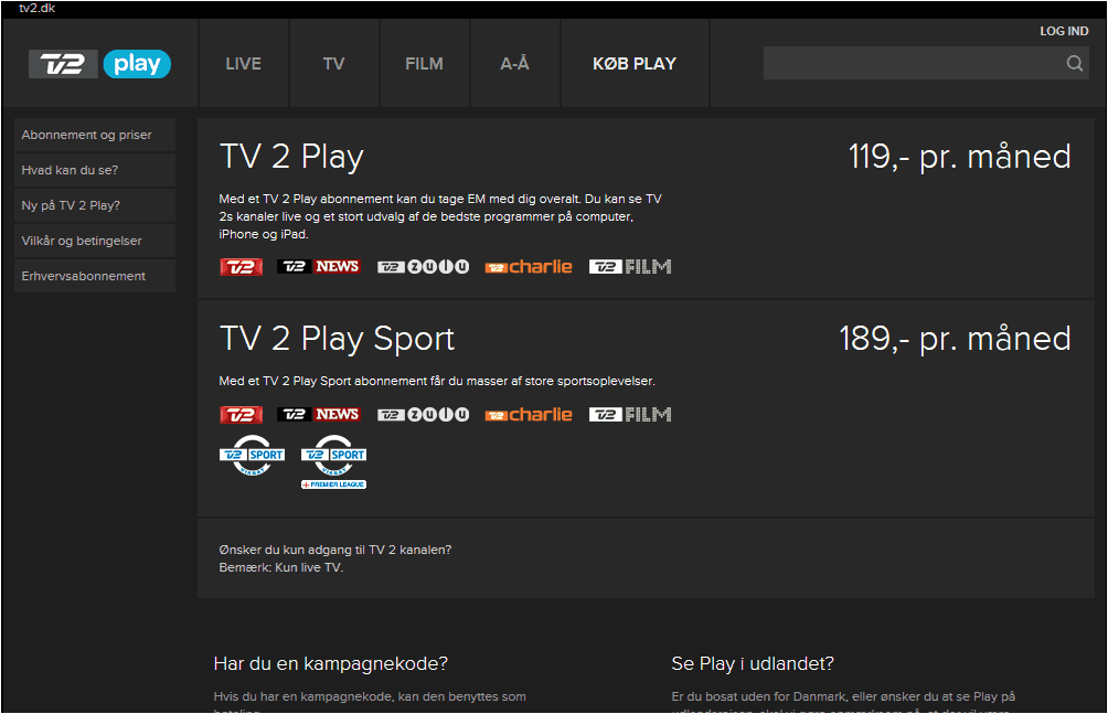 tv2play abonnement